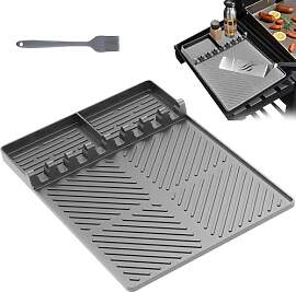 Silikon Grillmatte Grau, Gasgrill Seitentische