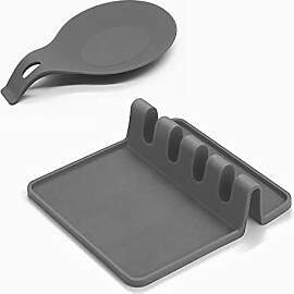 Silikon-Utensilienablage mit Abtropfpad für