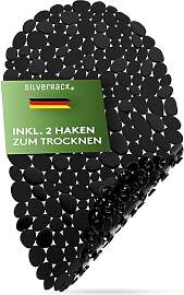 SilverRack Badewannenmatte 69x36 cm (Schwarz