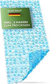 SilverRack Badewannenmatte 88x40 cm (blau Kiesel