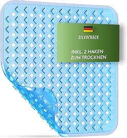 SilverRack Duschmatte rutschfest 53x53 cm (Blau