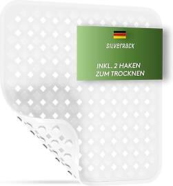 SilverRack Duschmatte rutschfest 53x53 cm (Weiß