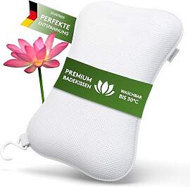 SilverRack Premium Badewannenkissen Weiß -