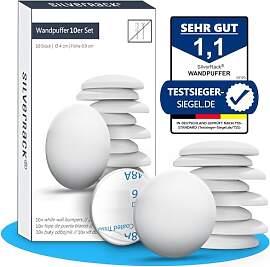 SilverRack® Türstopper Wand selbstklebend Weiß