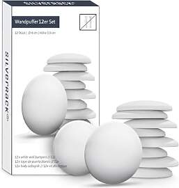 SilverRack® Türstopper Wand selbstklebend Weiß