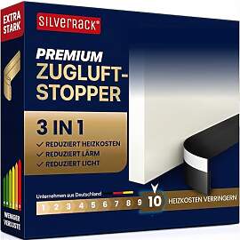 SilverRack Zugluftstopper für Türen Schwarz [1 x 