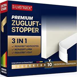 SilverRack Zugluftstopper für Türen Weiß [1 x