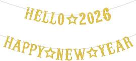Silvester Deko 2026 Neujahrs Dekoration Girlande