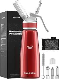 SimCoker Sahnespender 500ml,Aluminium