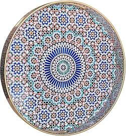 Simmer Stone Rundes Dekoratives Tablett,