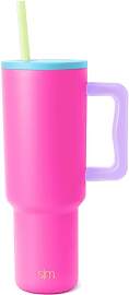 Simple Modern Thermobecher mit Strohhalm und Griff 
