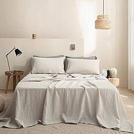 Simple&Opulence Bettlaken 100% Leinen Wäsche, 