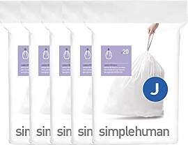 simplehuman Code J passgenaue Müllbeutel, 50%