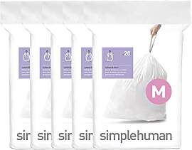 simplehuman Code M passgenaue Müllbeutel, 50%