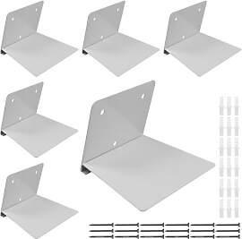 SINJEUN 6 Stück Unsichtbare Bücherregale, 16,3 x 