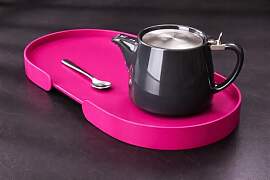Siqual Design Metall Tablett mit Reling,