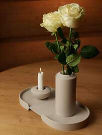 Siqual Design Metall Tablett mit Reling,