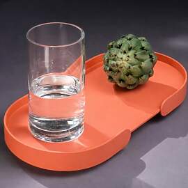 Siqual Design Metall Tablett mit Reling,