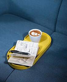 Siqual Design Metall Tablett mit Reling,