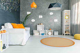 Sisalteppich CARPETFINE "Sisal", orange, 