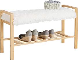 Sitzbank Adua Weiß/Naturfarben