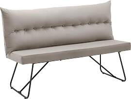 Sitzbank Bono Beige Samt Gepolstert