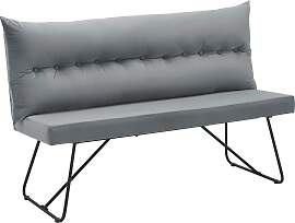 Sitzbank Bono Grau Samt Gepolstert