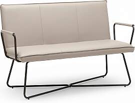Sitzbank Bosco Taupe Lederlook Gepolstert