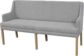Sitzbank Esszimmer grau mit Armlehne 160 cm
