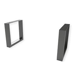 Sitzbank Gestell U-Form schwarz