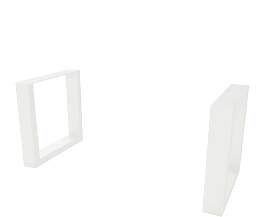 Sitzbank Gestell U-Form weiß