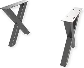 Sitzbank Gestell X-Form schwarz