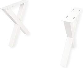 Sitzbank Gestell X-Form weiß