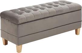 Sitzbank in Grau/Naturfarben