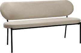 Sitzbank Jersey Taupe/Schwarz