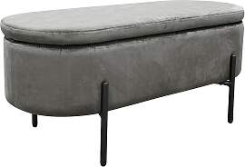 Sitzbank Nova Grau Samt