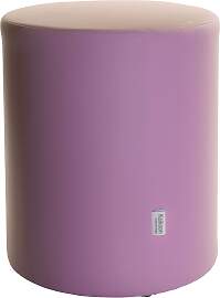 Sitzhocker rund aus Kunstleder – Flieder, Ø39