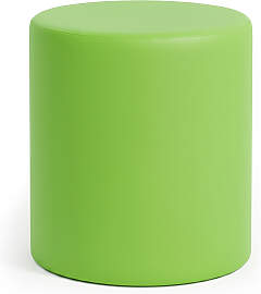 Sitzhocker rund aus Kunstleder – Hellgrün, Ø39 