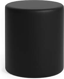 Sitzhocker rund aus Kunstleder – Schwarz, Ø39