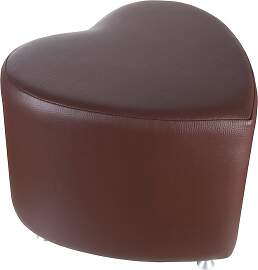 Sitzhocker - Sitzwürfel Herzform Braun mit
