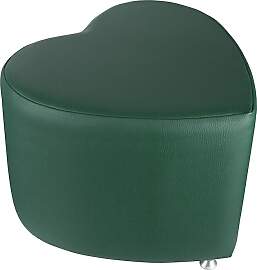 Sitzhocker - Sitzwürfel Herzform Dunkelgrün mit