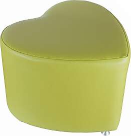 Sitzhocker - Sitzwürfel Herzform Hellgrün mit