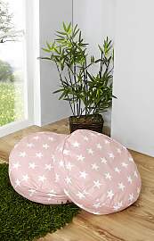 Sitzkissen TICAA, pink (pink, gemustert), B:40cm