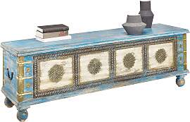 Sitztruhe OTTO HOME, blau (antik blau, creme),