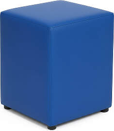 Sitzwürfel aus Kunstleder – Blau, 35 × 35 ×