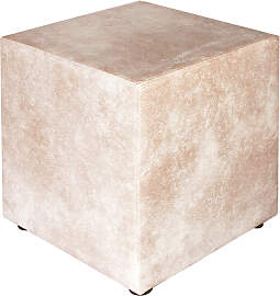 Sitzwürfel creme Wildlederoptik 40 cm x 40 cm x