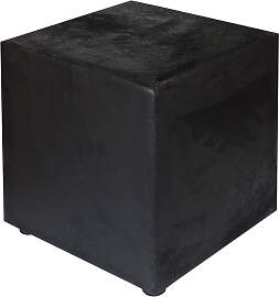 Sitzwürfel schwarz Wildlederoptik 40 cm x 40 cm x 