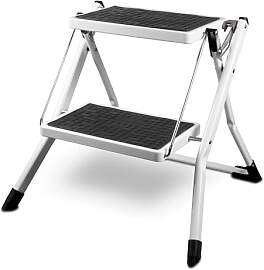 siwitec Mini Klapptritt 2 Stufen, Faltbare Leiter, 