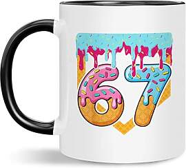 Six Seven Kaffeetasse, 67 Tasse Geschenk, Lustige