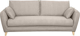 Skandinavische Schlafcouch beige mit Matratze